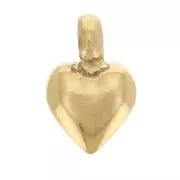 6x4mm 304L stainless steel Heart charms - Gold x2