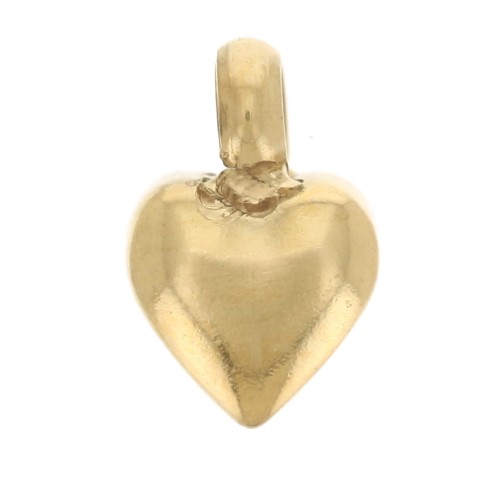 6x4mm 304L stainless steel Heart charms - Gold x2