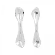 Irregular spacer 2 holes 16.5 mm Antique Silver Plating x6