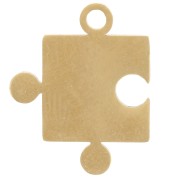 304L stainless steel Puzzle charm n°1 (1 open side) 18x14 mm - Gold x1|raw }}