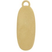 Breadstick Charm 20x7 mm Epoxy Resin - 304L Gold Stainless Steel - Orange x1