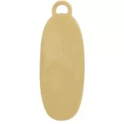 Breadstick Charm 20x7 mm Epoxy Resin - 304L Gold Stainless Steel - Orange x1