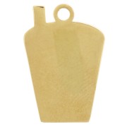 Milkshake Charm 18x12 mm Epoxy Resin - 304L Gold Stainless Steel - Rose x1