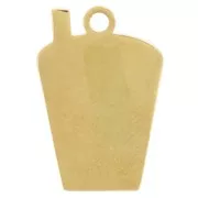 Milkshake Charm 18x12 mm Epoxy Resin - 304L Gold Stainless Steel - Rose x1