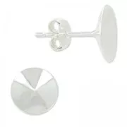 Earstud for cabochon PureCrystal Rivoli 1122 10 mm 925 silver x2