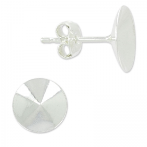 Earstud for cabochon PureCrystal Rivoli 1122 10 mm 925 silver x2