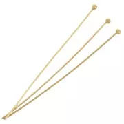 Ball head nails 50x0.6 mm - 304L Gold-plated stainless steel x10