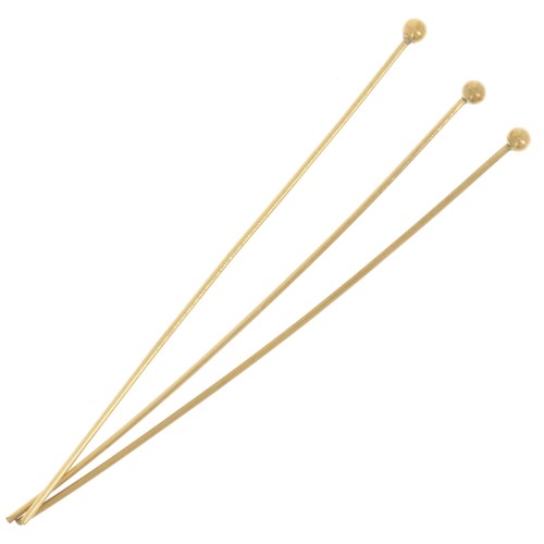 50x0.6 mm Ball-Head Nails - 304 Stainless Steel, Gold-Plated x10