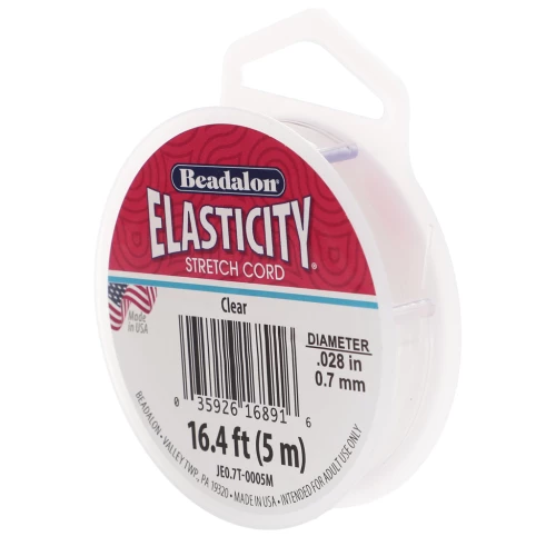 Elasticity wire 0.70 mm - Transparent x5m