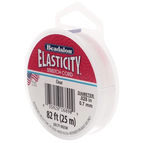 Elasticity wire 0.7 mm - Transparent x25m
