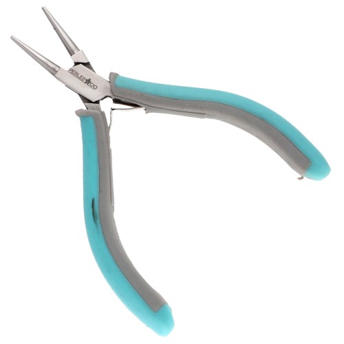 Round spring pliers 12 cm ergonomic handle by Perles&Co - Blue - Grey x1