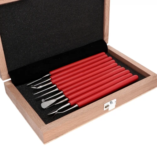 Set of 10 modelling accessories for polymer clay by Perles&Co - Red x1