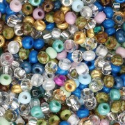 Preciosa Seed Beads 8/0 3 mm - Blue Assortment - Golden x20g