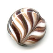 Striated puck 17mm Opaque White x1|raw }}