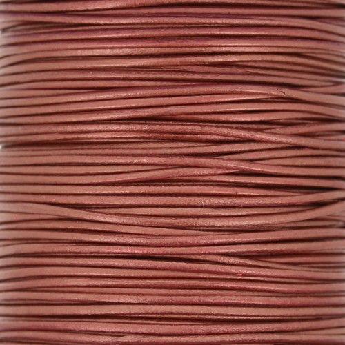 European leather cord 1 mm - Copper x1m