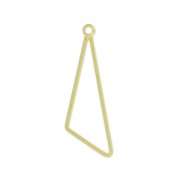 Pendant triangle 44 mm fine Gold plated satin x1