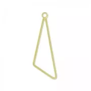 Pendant triangle 44 mm fine Gold plated satin x1