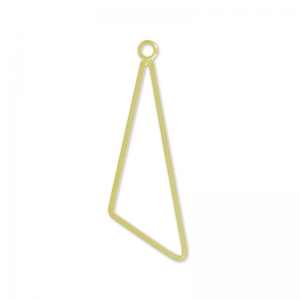 Pendant triangle 44 mm fine Gold plated satin x1