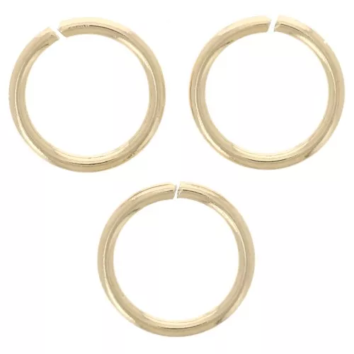 Round open rings 6x0.7 mm - Gold-plated 3 microns x4