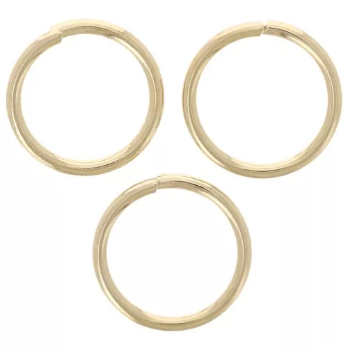 Round open rings 7x0.7 mm - Gold-plated 3 microns x4