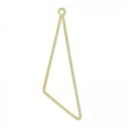 Pendant triangle 58 mm fine Gold plated satin x1