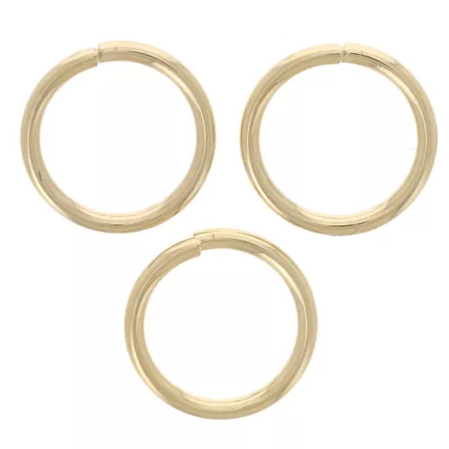 Round open rings 8x0.9 mm - Gold-plated 3 microns x4