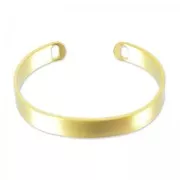 Oval bracelet jonc 2 holes 16cm gold tone satiné HQ x1