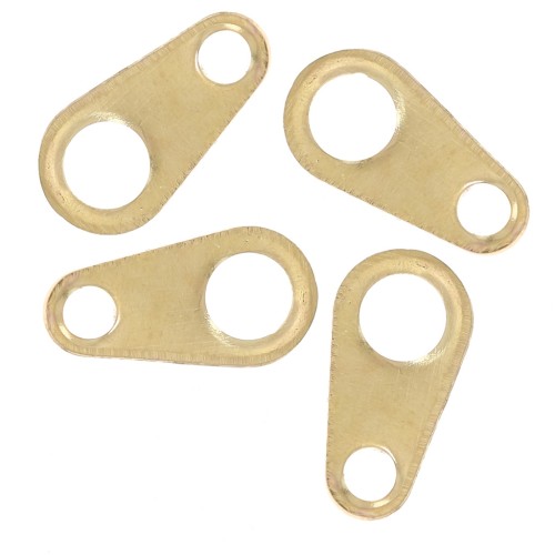Oval Clasp Clips 6x3 mm - Gold x10