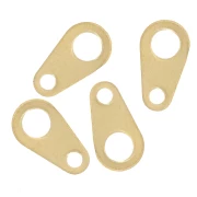 9x5 mm oval clasp fasteners - Gold x10
