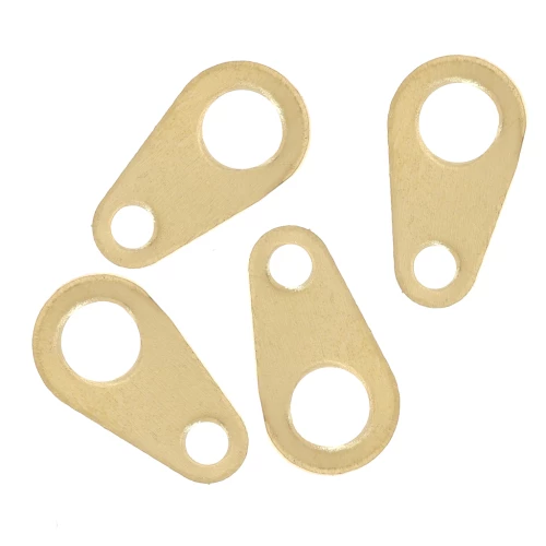 9x5 mm oval clasp fasteners - Gold x10