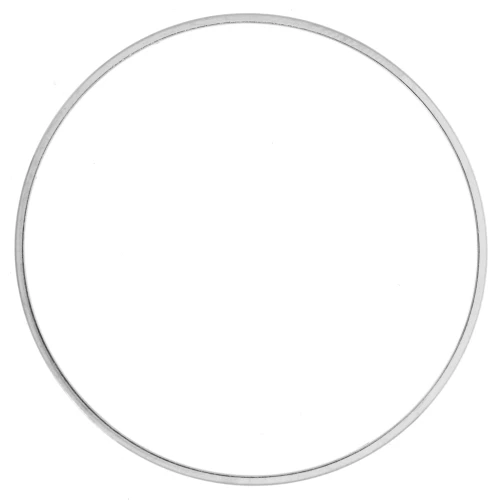 Round weaving and mounting ring 42 mm - Silver x1