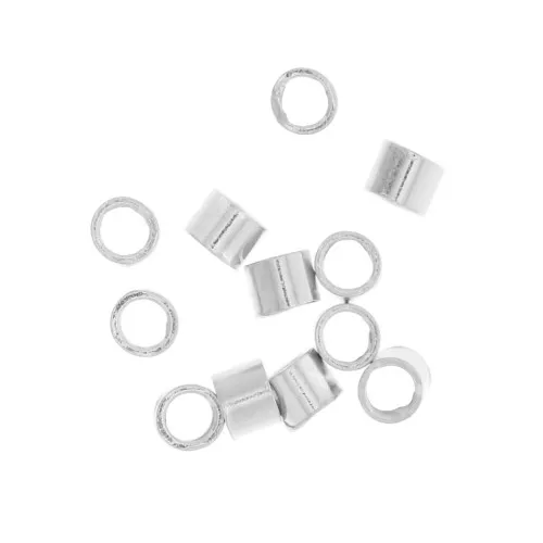 Crushable tubes 1.6x2 mm - 925 Sterling Silver x50