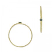 Textured ring with zirconium oxide 18 mm emerald green/fine gold plated x1|raw }}