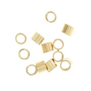 Crushable tubes 1.6x2 mm - 925 Sterling Silver Gilded x30