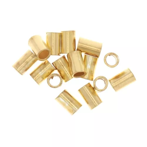 Crush tubes 3x2 mm - 925 Sterling Silver Gilded x20
