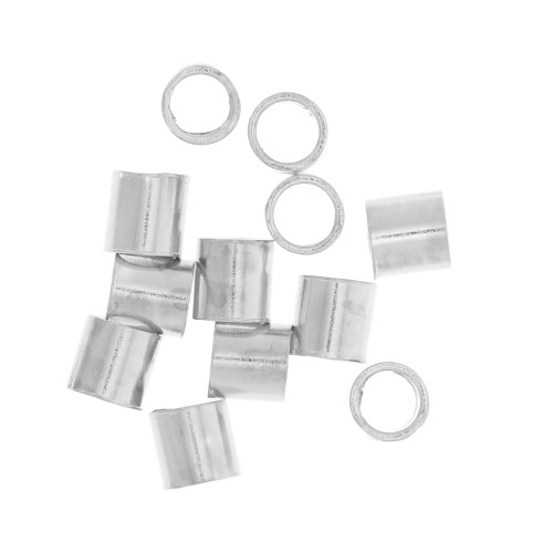 Crushable tubes 2.5x2.5 mm - 925 Sterling Silver x30