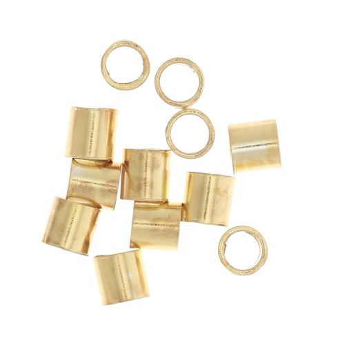 Crush tubes 2.5x2.5 mm - 925 Sterling Silver Gilded x20