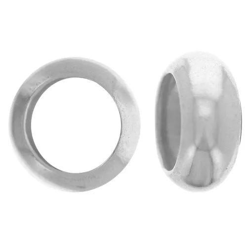 Heishi half rondelle beads 6x2.5 mm - 925 Sterling Silver x10