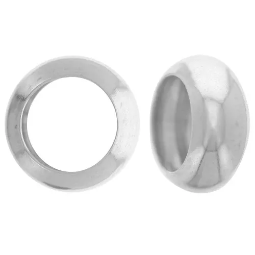 Heishi half rondelle beads 8x3.5 mm - 925 Sterling Silver x5
