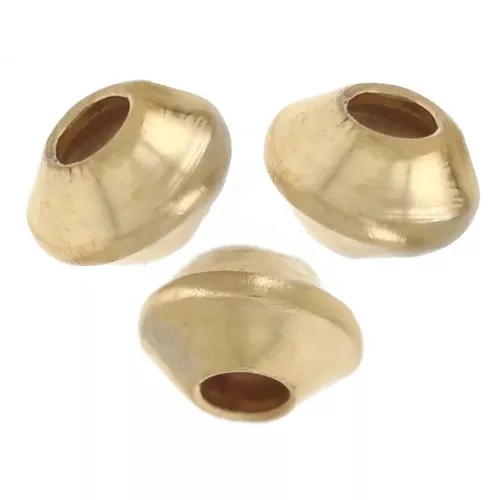 Flattened bicone beads 3x2 mm - Gold Filled x15