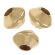 Flattened bicone beads 4x3 mm - Gold Filled x10