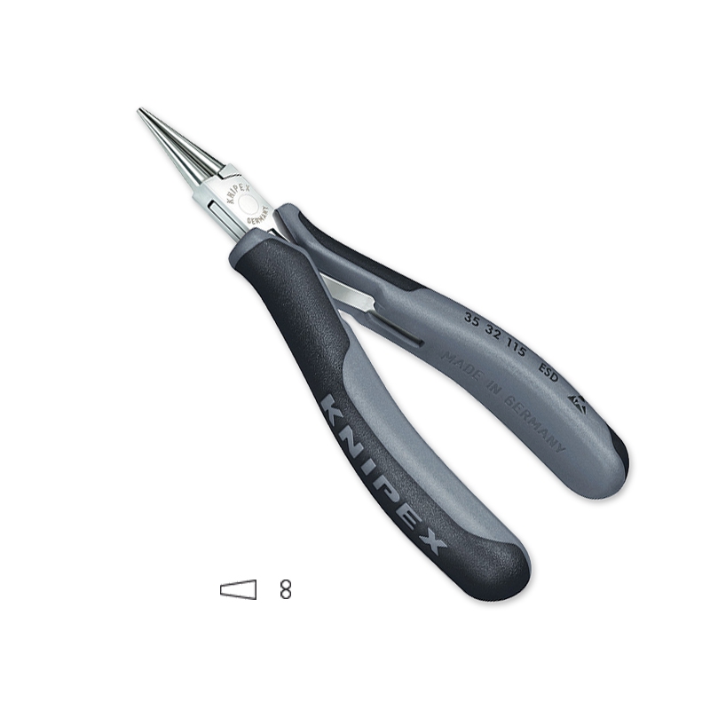 Round plier Knipex short tip et fin with resilience x1 Perles & Co