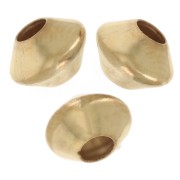 Flattened bicone beads 5x4 mm - Gold Filled x5
