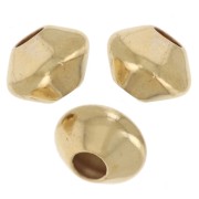 Flat bicone bead 6.5x5 mm - Gold Filled x1