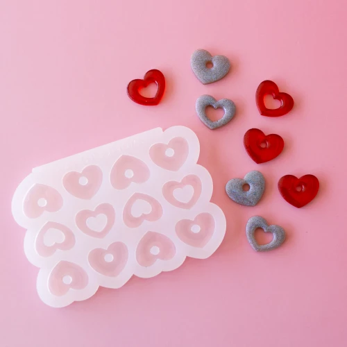 Géa Creations silicone mould for heart pendants 15x20.5 mm x1