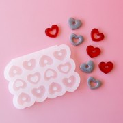 Géa Creations silicone mould for heart pendants 15x20.5 mm x1