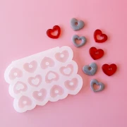 Géa Creations silicone mould for heart pendants 15x20.5 mm x1