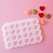 Géa Creations silicone mould for heart charms 15x18 mm x1