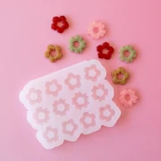 Géa Creations silicone mold for 18 mm flower mix pendants x1