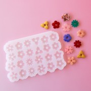 Géa Creations silicone mold for 2 x1 flower mix pendants